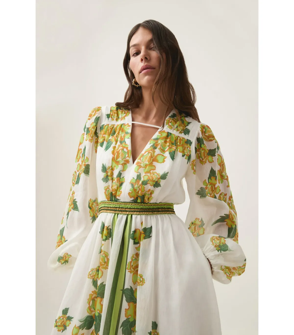 Aje Secret Border Print Midi Dress in Garden Peony Size AU 16 - Image 2