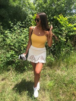 Aje Emma Logo Bodysuit Yellow Size 8 for rent on The Volte - image 1