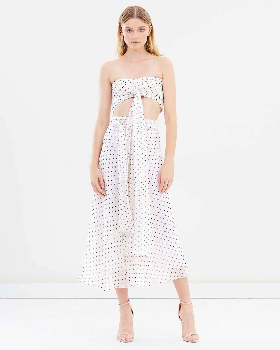 Bec & Bridge Little Cuba Tie Top & Skirt Polka Dot Print Size AU 8 for rent on The Volte - main image