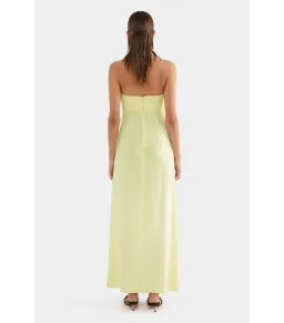 Venroy Beaded Strapless Maxi Dress in Pastel Yellow Size AU 8 for rent on The Volte - image 4