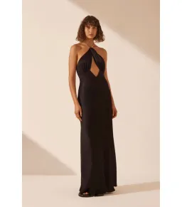 Shona Joy Lydie Chain Halter Neck Dress Black Size AU 8 for rent on The Volte - image 2