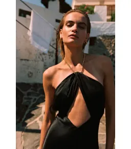 Shona Joy Lydie Chain Halter Neck Dress Black Size AU 8 for rent on The Volte - image 6