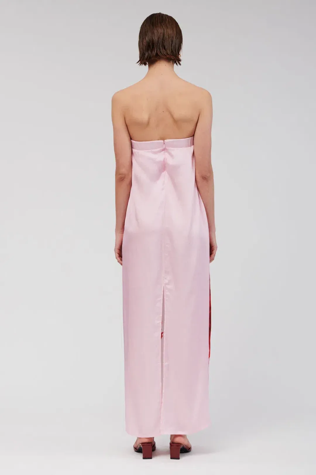 Suboo Emilia Bustier Maxi Dress Pink Floral Size 8 for rent on The Volte - main image