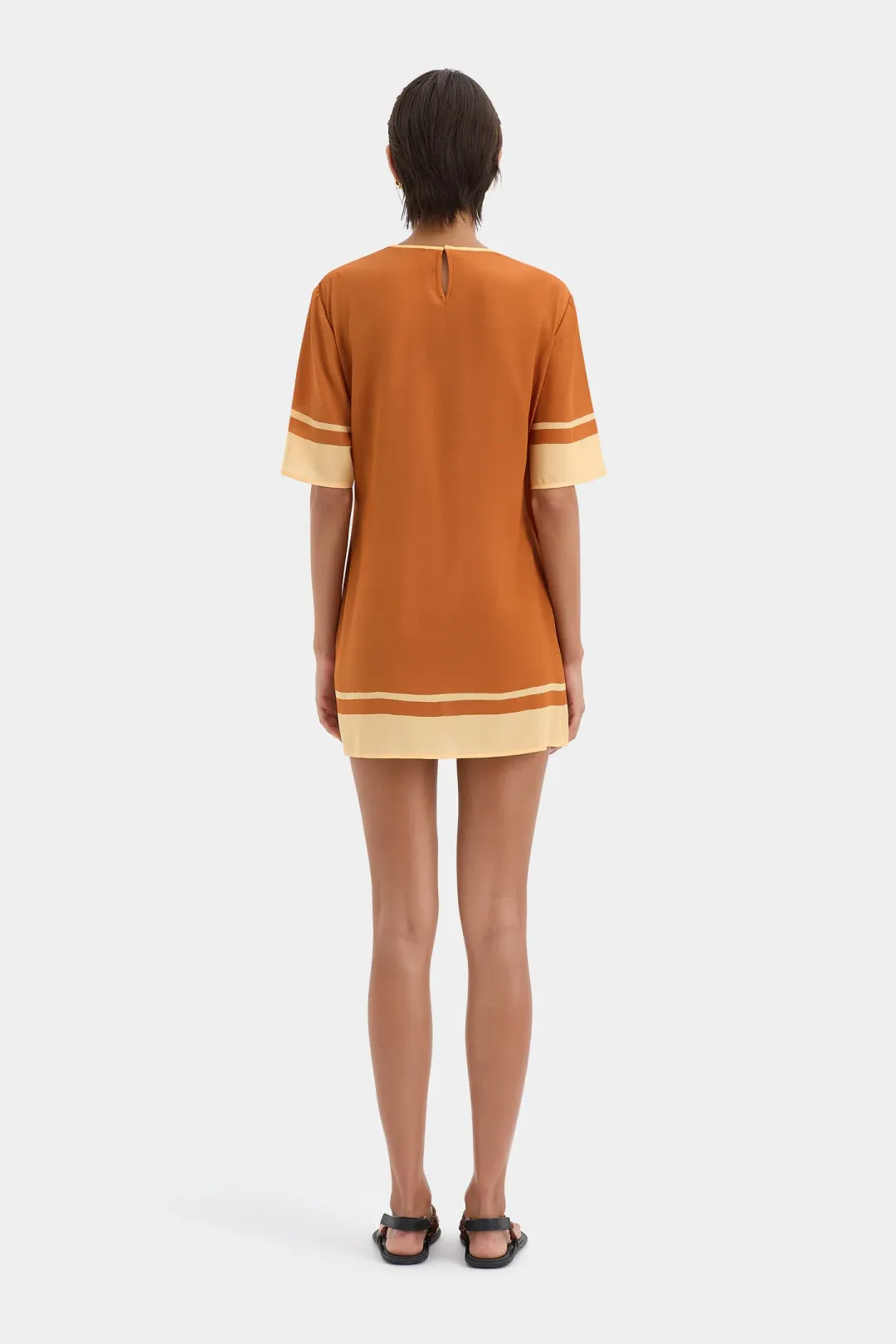 Sir the Label The Soma Mini Dress in Rust Size 2 / AU 10 for rent on The Volte - main image