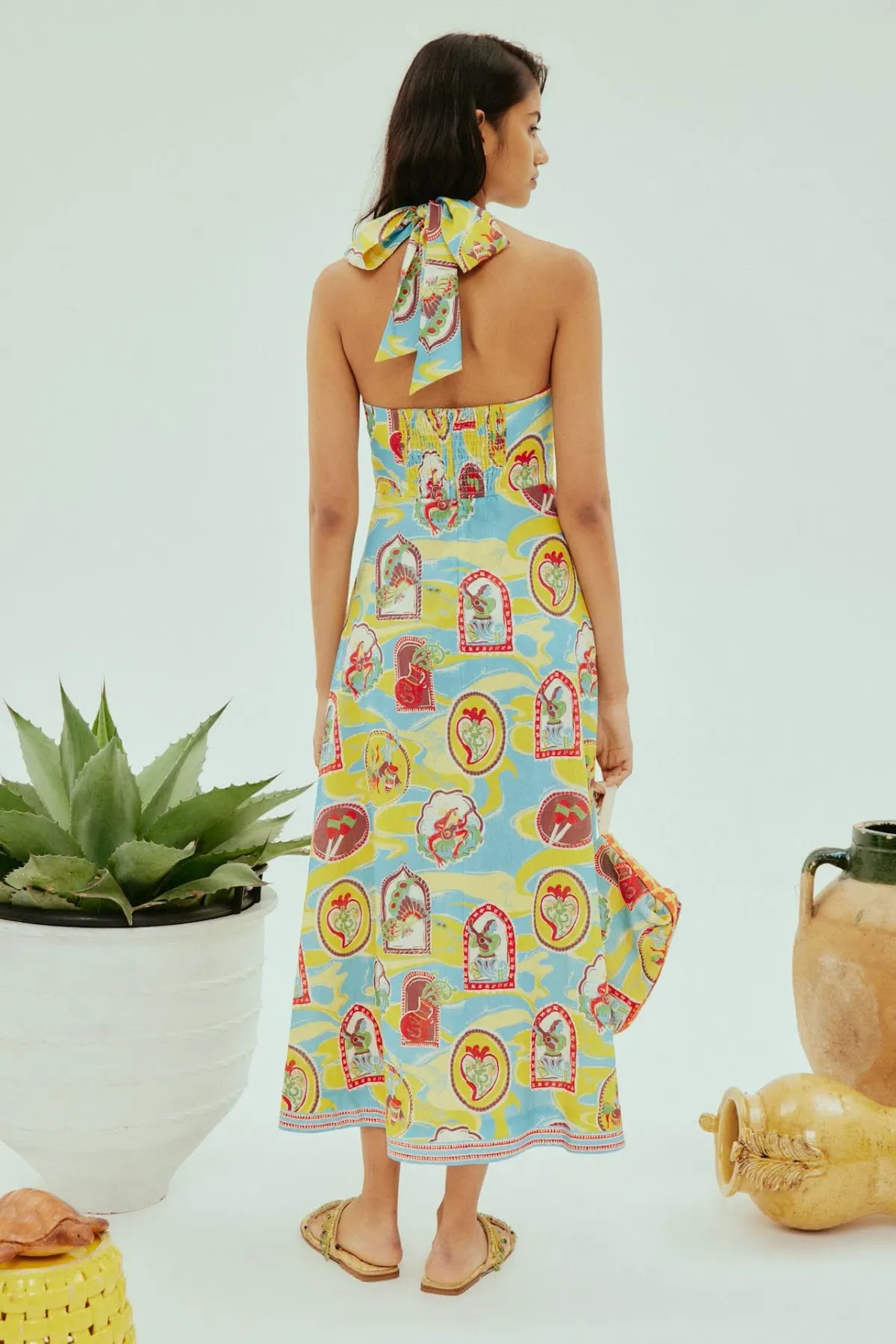 Alemais Emilio Midi Dress Multi Size 8 - Image 3