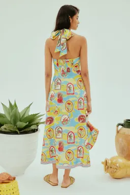 Alemais Emilio Midi Dress Multi Size 8 for rent on The Volte - image 3