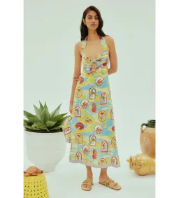 Alemais Emilio Midi Dress Multi Size 8 for rent on The Volte - image 1