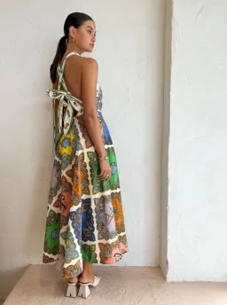 Alemais Trippy Troppo Halter Midi Dress Multi Size 12 for rent on The Volte - image 2