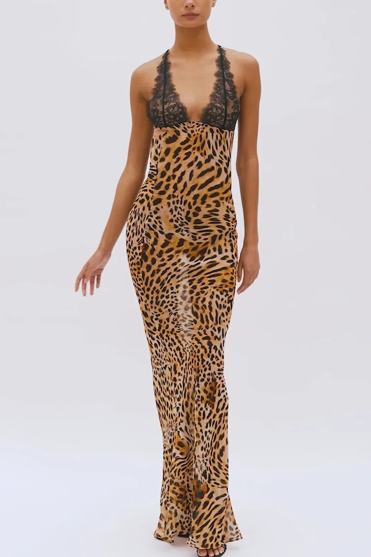 Rat & Boa Akima Leopard Slip Dress Print Size S / AU 8 - Image 2