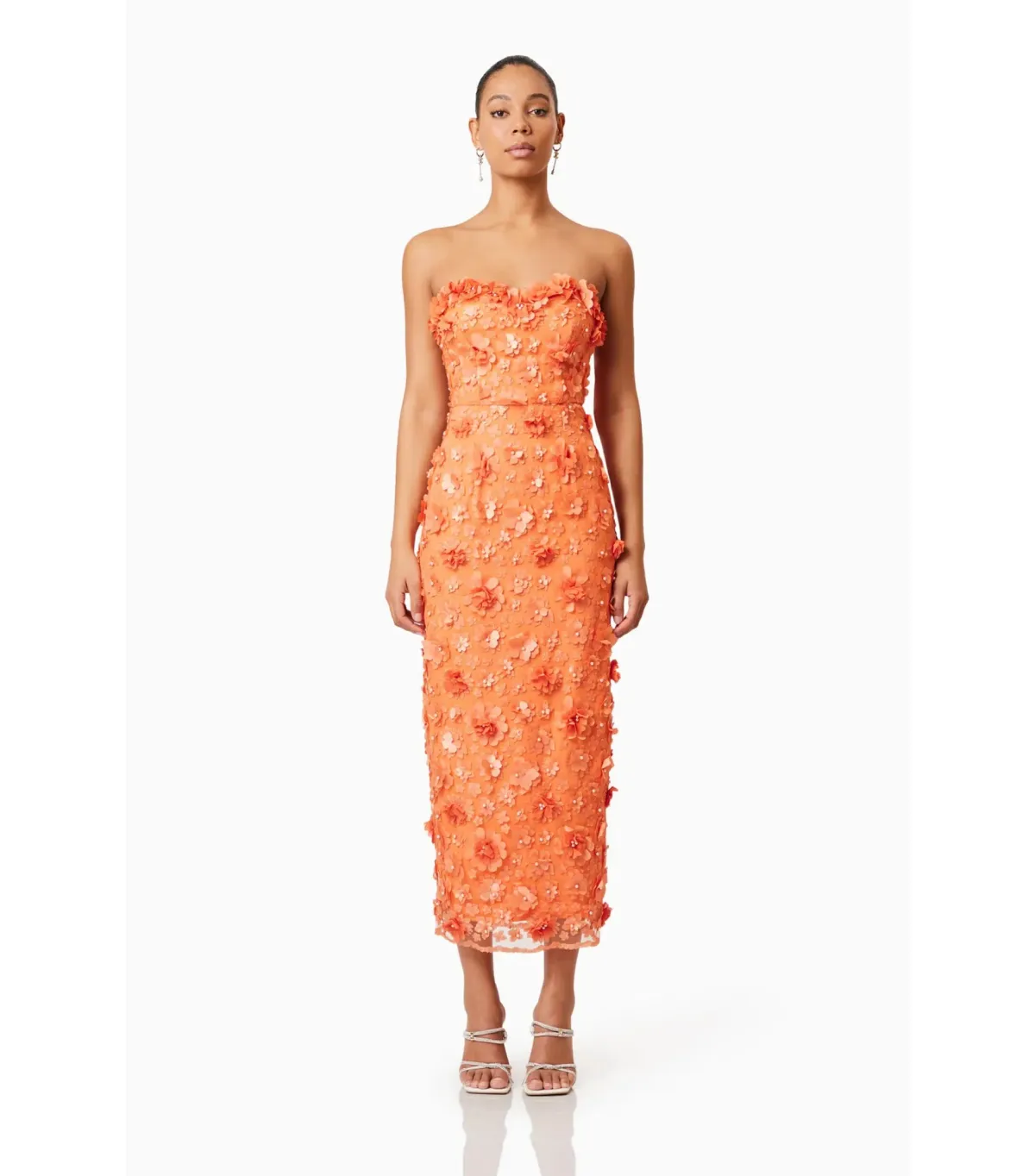 Elliatt Bluebell Midi Dress Orange Size M / AU 10 - Image 1