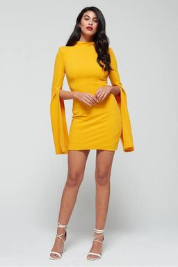 Mossman Sense of Mystery Mini Dress Yellow Size 10 for rent on The Volte - image 1