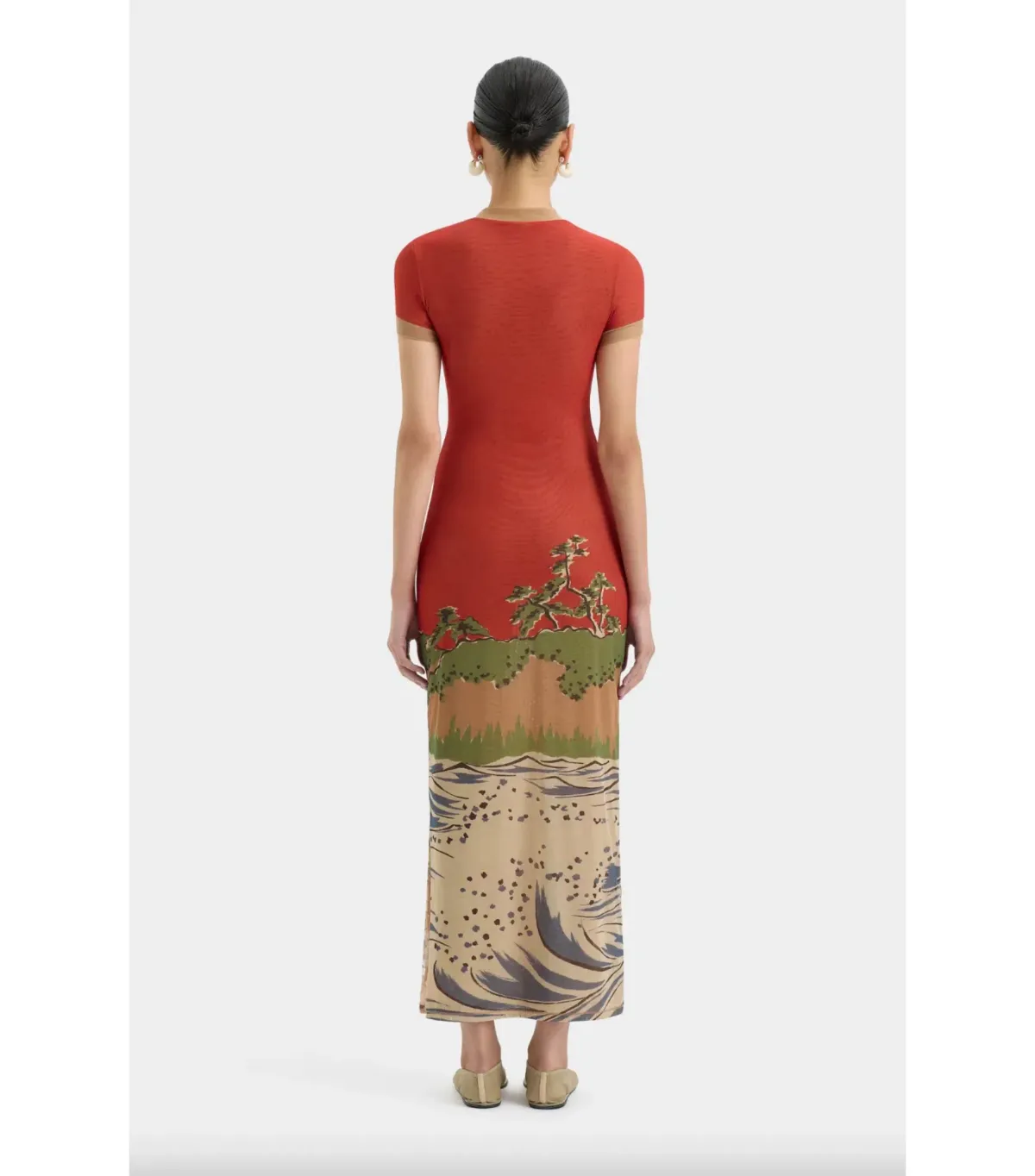 Sir The Label Redwood Tee Midi Dress in Sea Ranch Scene Size 2 / AU 10 - Image 2