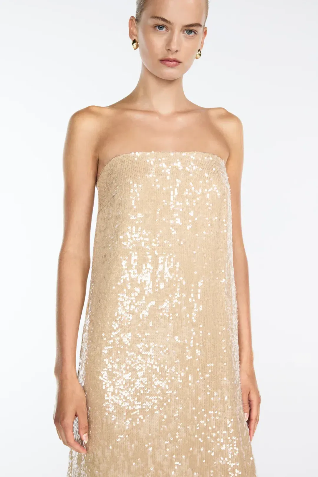 Manning Cartell Light Angles Strapless Dress Gold Size S / AU 8 for rent on The Volte - main image