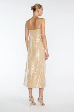 Manning Cartell Light Angles Strapless Dress Gold Size S / AU 8 for rent on The Volte - image 3
