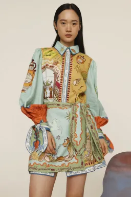 Alemais Surrealist Summer Mini Dress Multi Size 16 for rent on The Volte - image 2