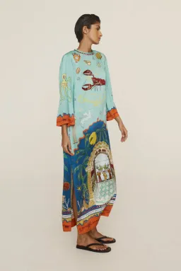 Alemais Surrealist Summer Silk Midi Dress Multi Size 16 for rent on The Volte - image 6