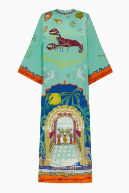 Alemais Surrealist Summer Silk Midi Dress Multi Size 16 for rent on The Volte - image 8