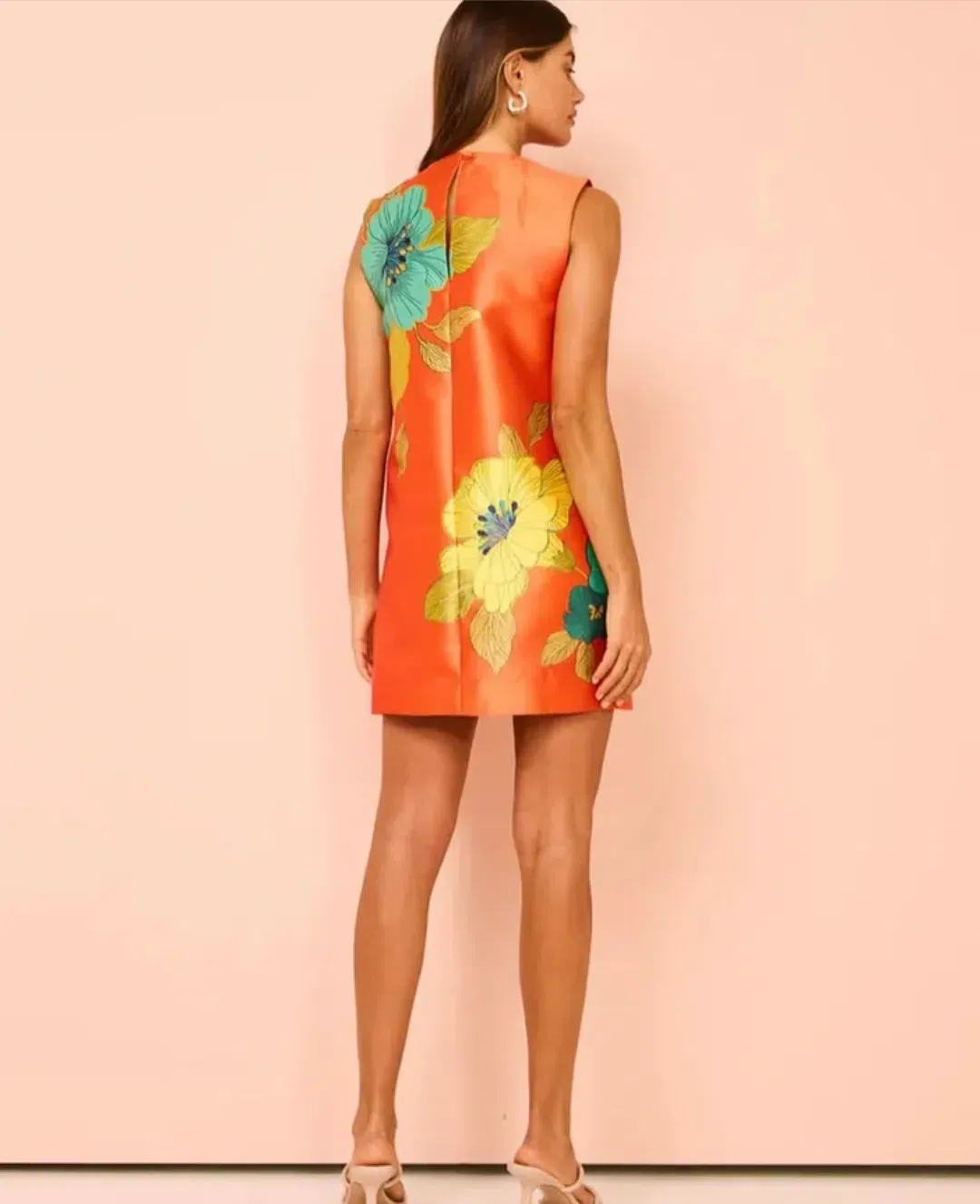 Alemais Piato Mini Dress in Marigold Floral Size 10 for rent on The Volte - main image