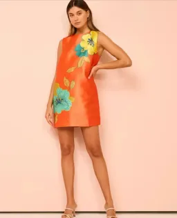 Alemais Piato Mini Dress in Marigold Floral Size 10 for rent on The Volte - image 2