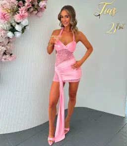 Deconduarte Lily Mini Dress Baby Pink Size S / AU 8 for rent on The Volte - image 1