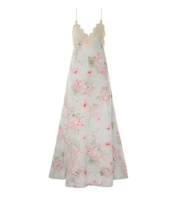 Zimmermann Halliday A-Line Maxi Dress in Blue Watercolour Floral Size 0 / AU 8 for rent on The Volte - image 3