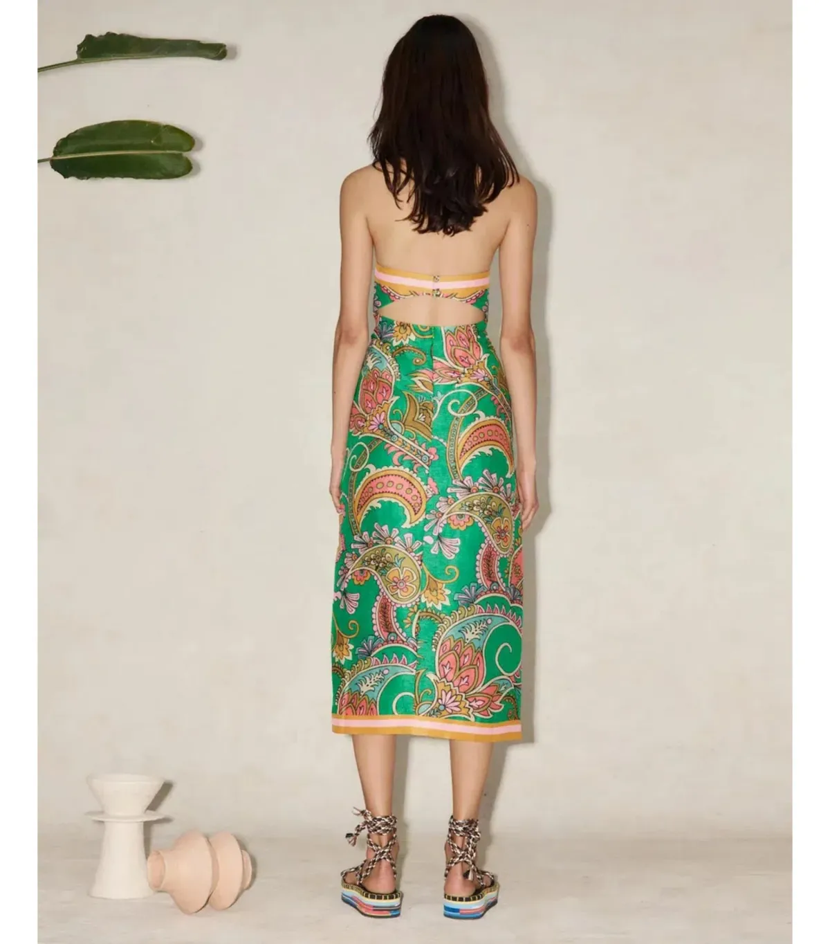 Alemais Marion Bodice Dress Green Size AU 6 - Image 3