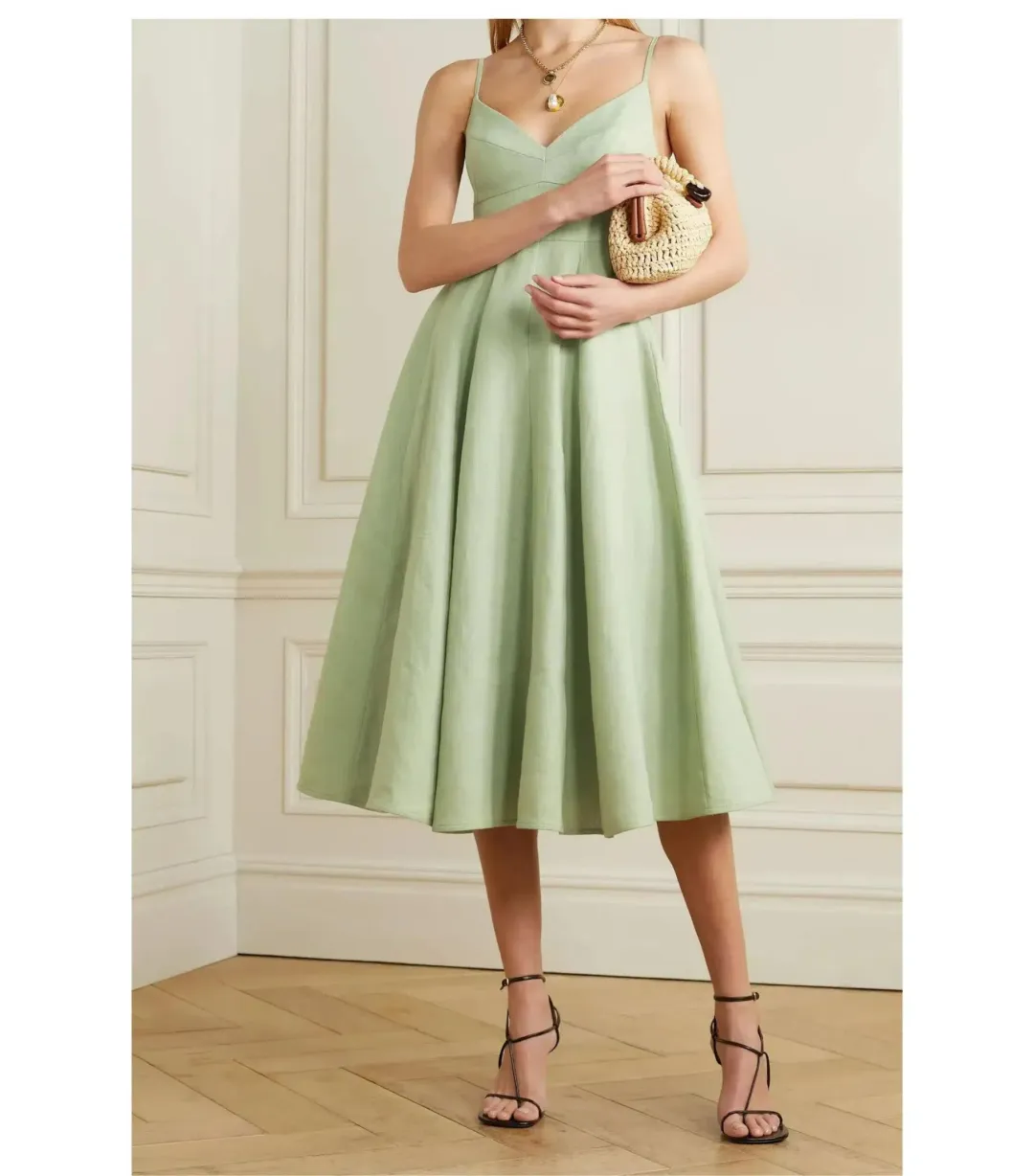 Zimmermann Dancer Picnic Dress Sage Size 0 / AU 8 for rent on The Volte - main image