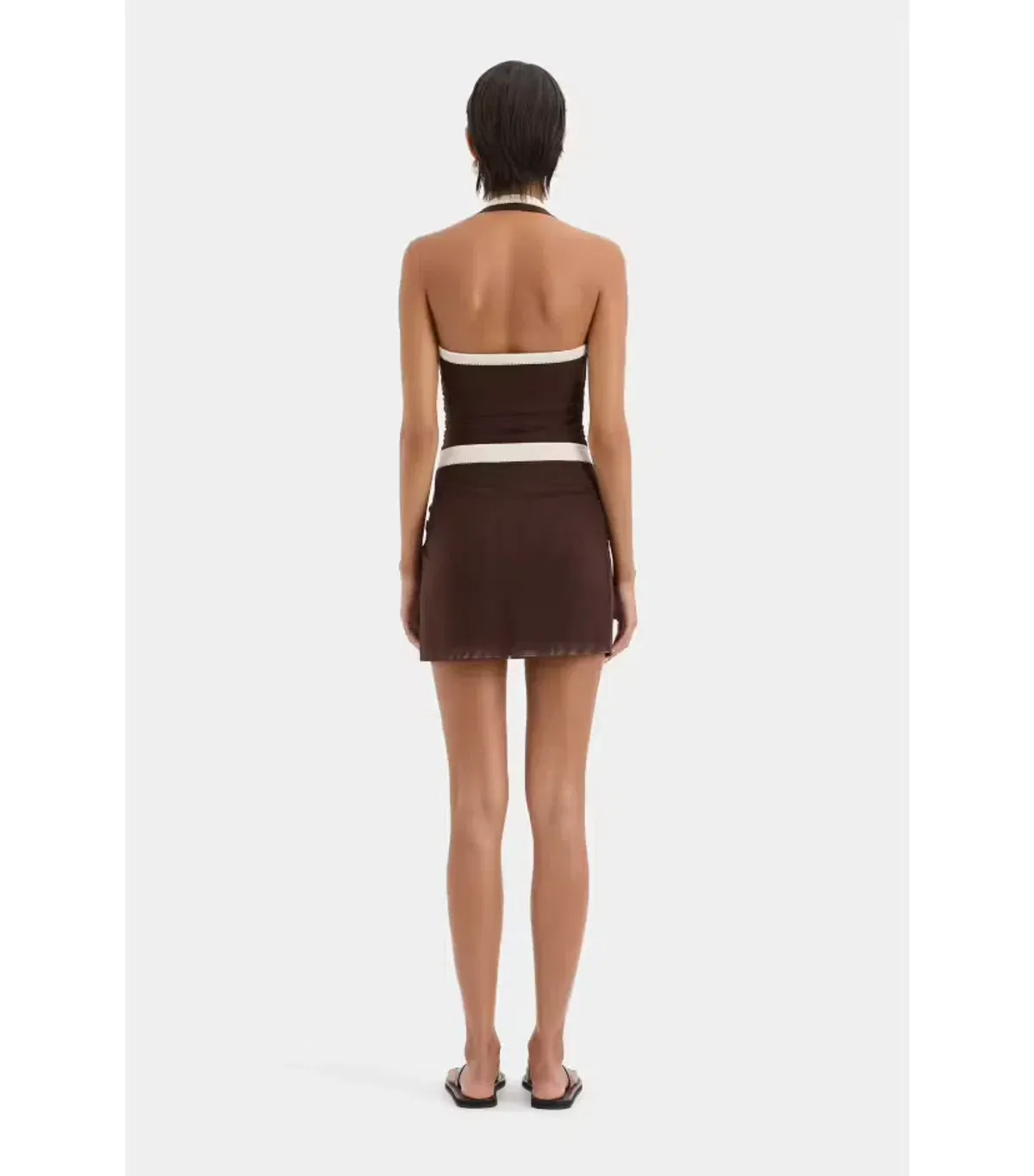 Sir The Label Jacques Mini Dress Chocolate Size 1 / AU 8 - Image 4