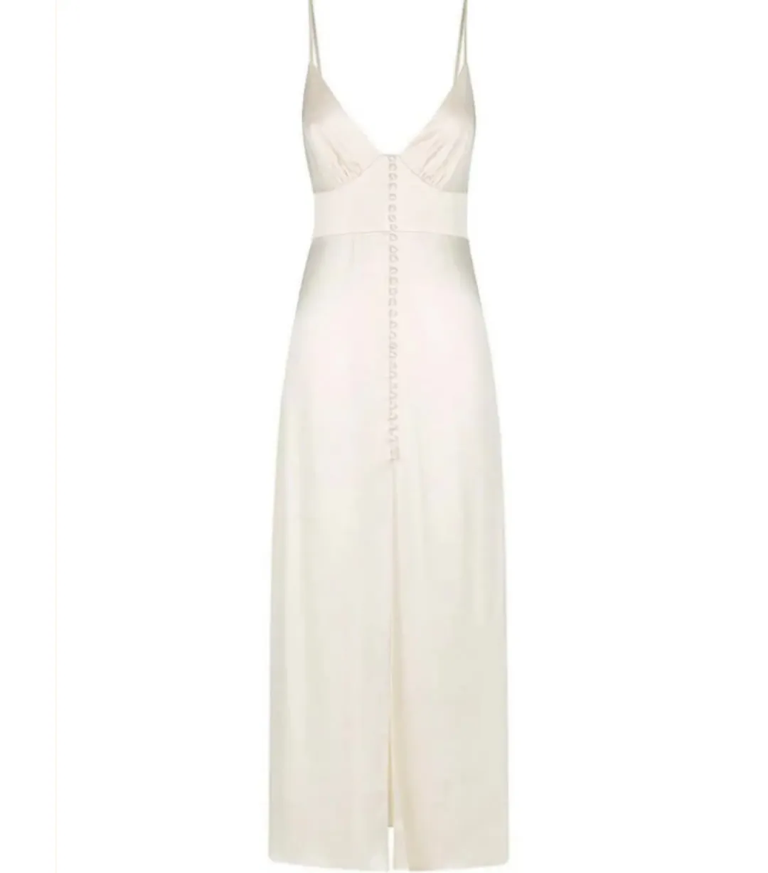 Shona Joy La Lune Cocktail Midi Dress in Cream Size AU 8 for rent on The Volte - main image