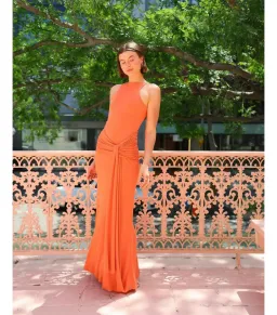By Nicola Charli Sarong Dress in Sunset Size S / AU 8 for rent on The Volte - image 1