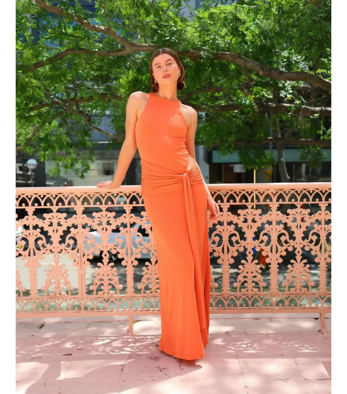 By Nicola Charli Sarong Dress in Sunset Size S / AU 8 - Image 2