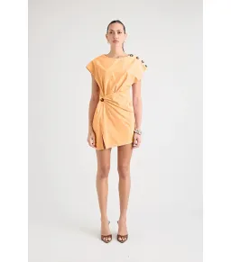 Pfeiffer Grenada Mini Twist Dress Tangerine Size AU 8 for rent on The Volte - image 1