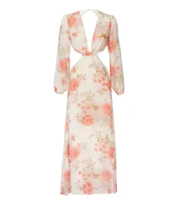 Sofia The Label Sara Open Back Midi Dress Rose White Size AU 8 for rent on The Volte - image 5