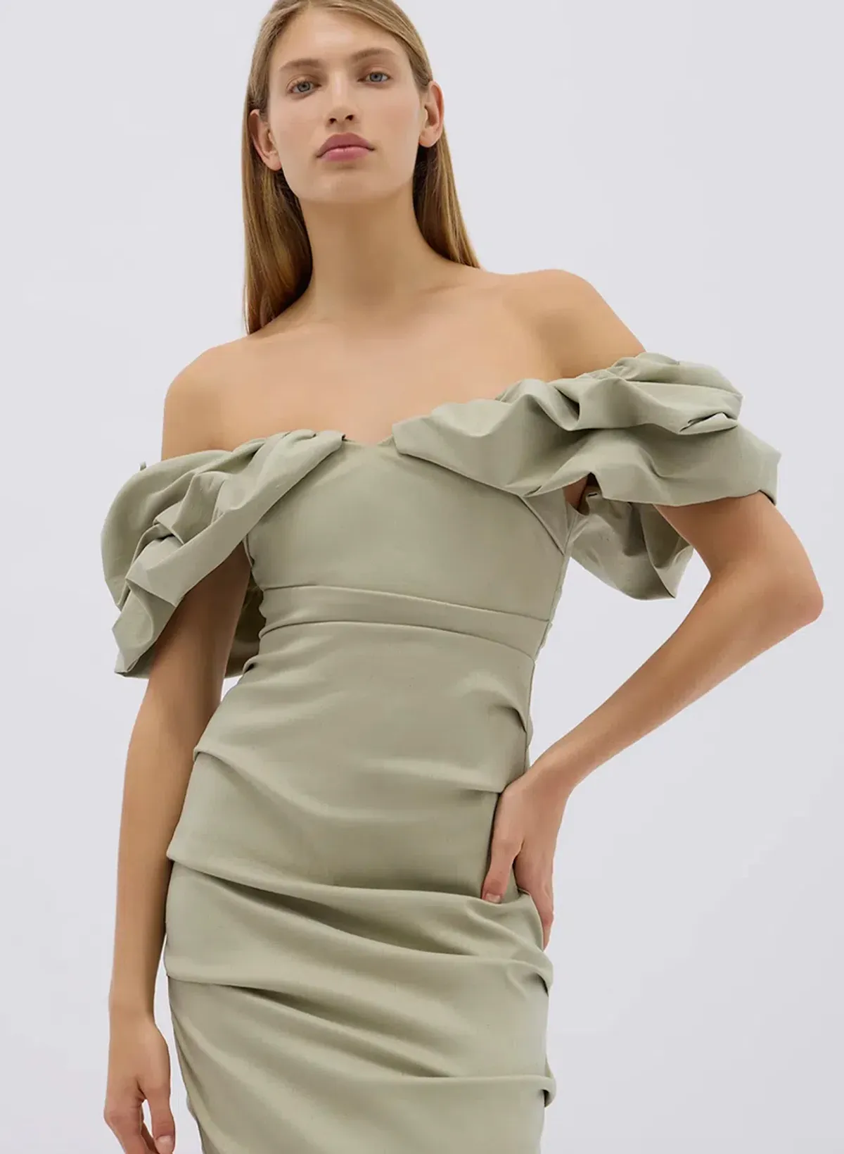 Rachel Gilbert Frey Gown Sage Size 3 / AU 12 - Image 3