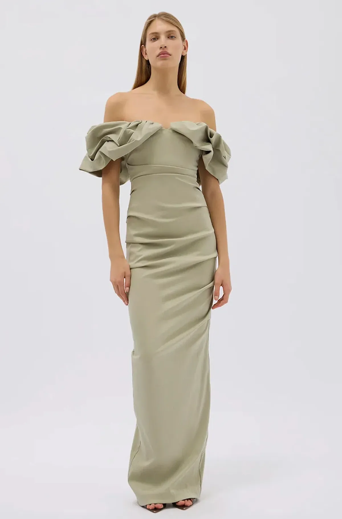 Rachel Gilbert Frey Gown Sage Size 3 / AU 12 - Image 2