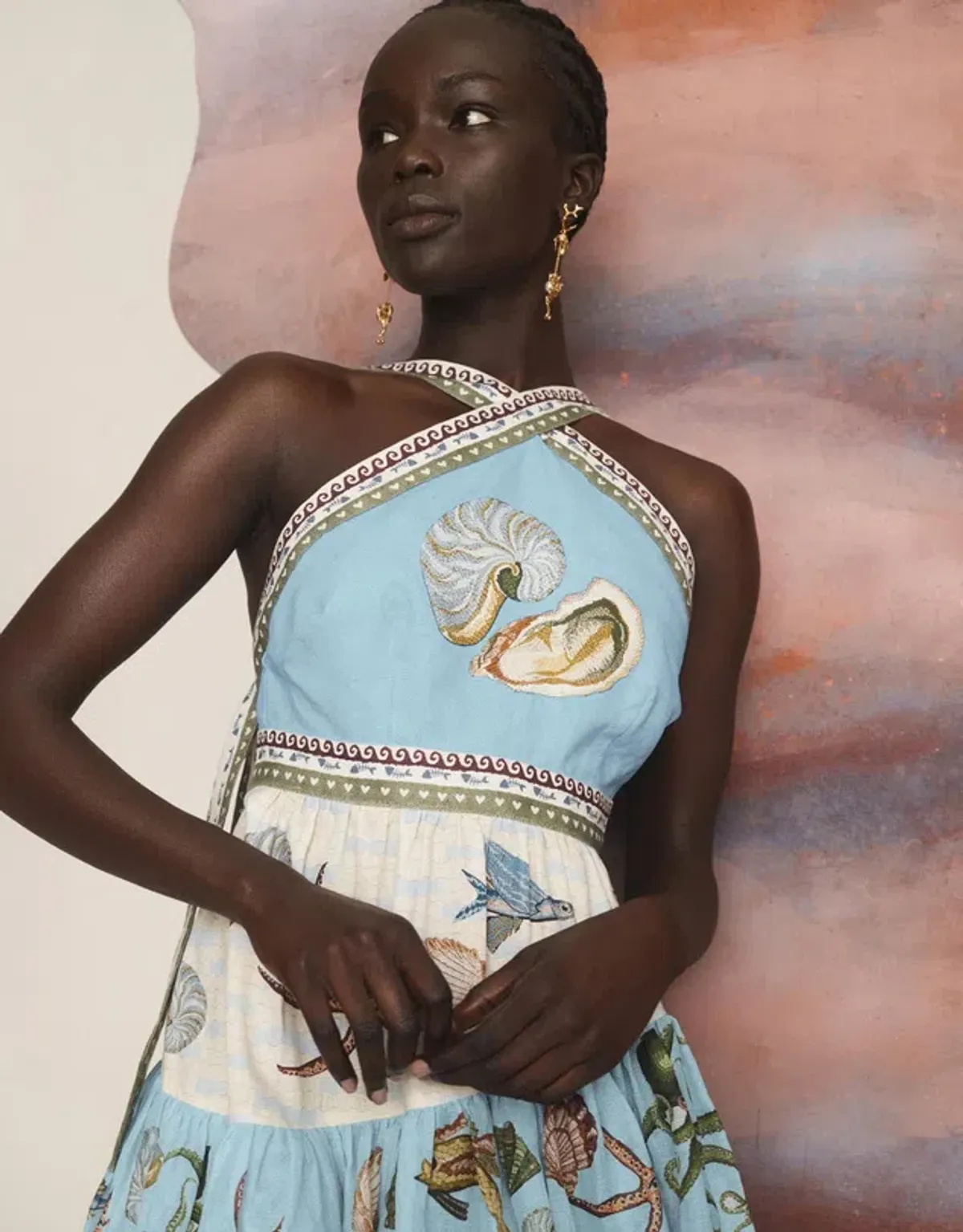 Alemais Bath House Midi Dress Multi Size 12 - Image 4