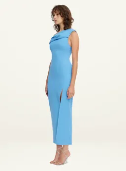 Acler Ashford Maxi Dress in Capri Blue Size 12 for rent on The Volte - image 2