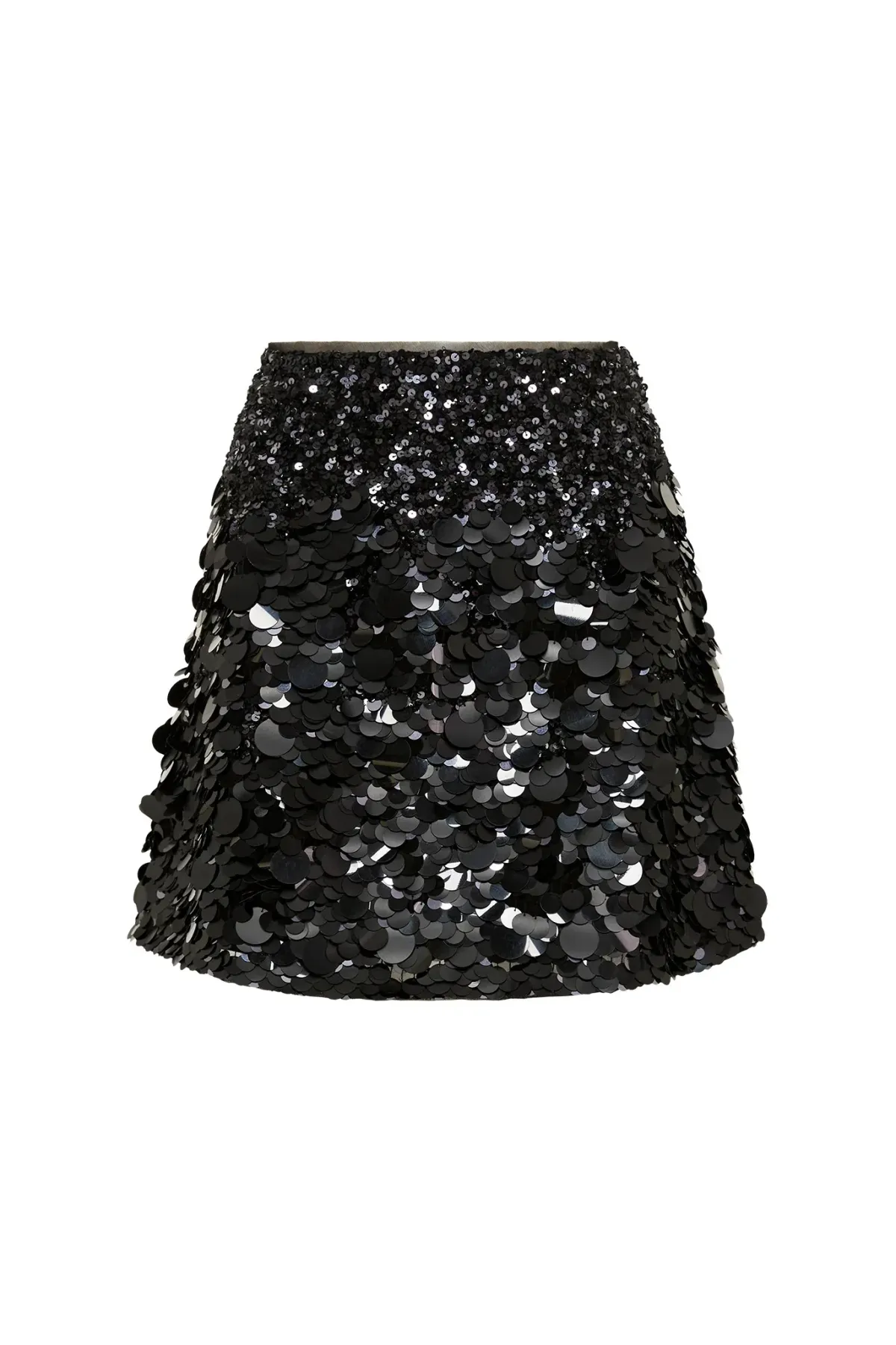 Aje Celeste Sequin Shell Top & Cherie Sequin Mini Skirt Set Black Size 12 - Image 6