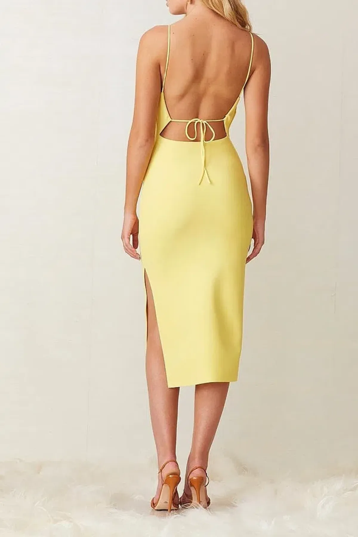 Bec & Bridge Gemma Midi Dress Yellow Size 10 - Image 2