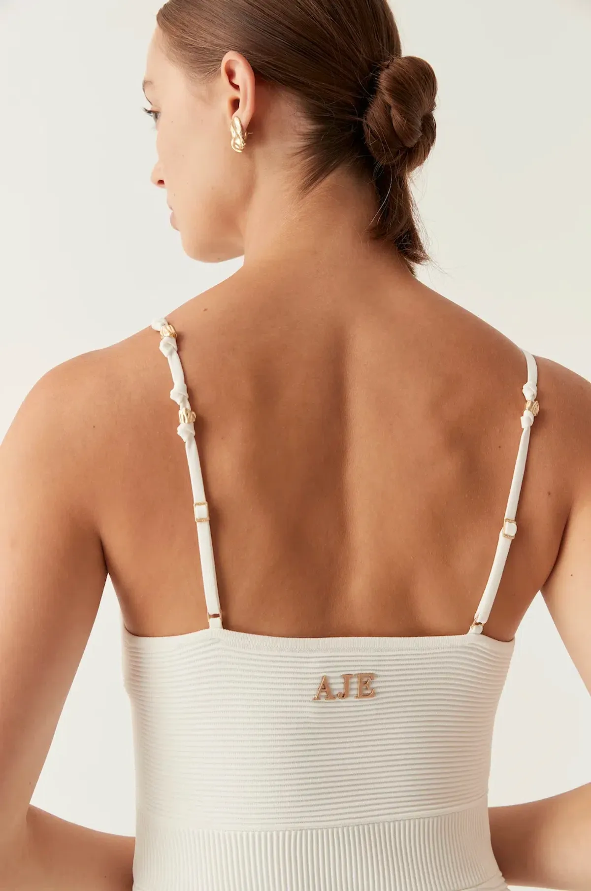 Aje Veida Ottoman Knit Midi Dress Ivory Size 8 - Image 3