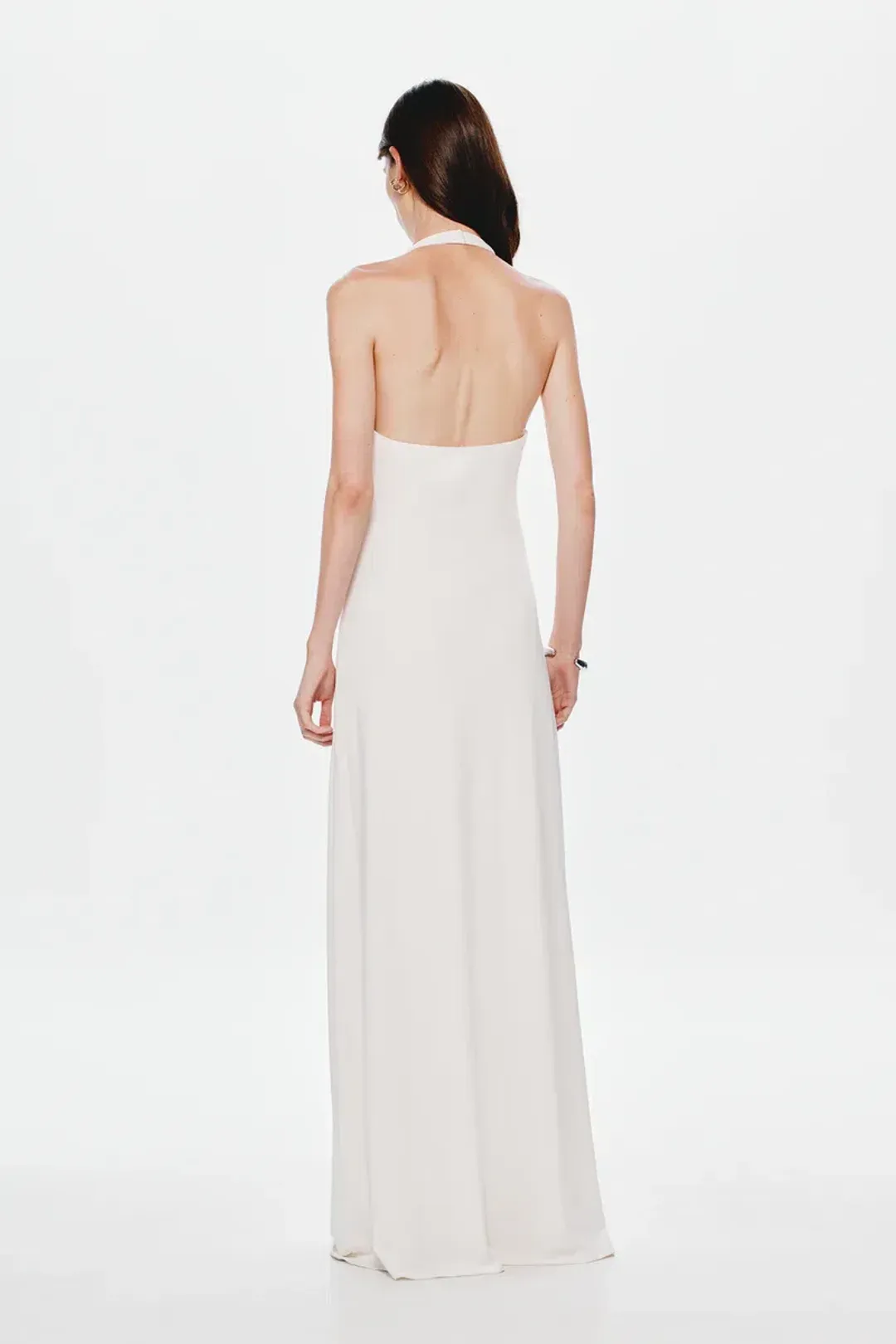 MISHA Jennifer Cupro Maxi Dress Ivory Size 4/XXS for rent on The Volte - main image