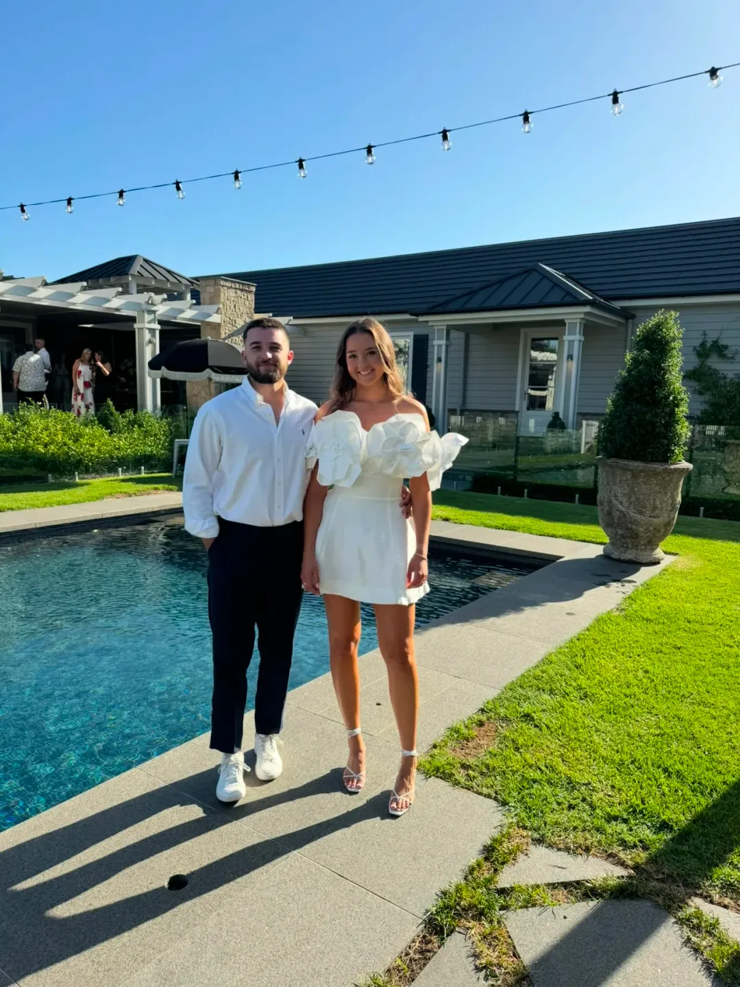 Aje Etta Mini Dress Ivory Size AU 10 for rent on The Volte - main image