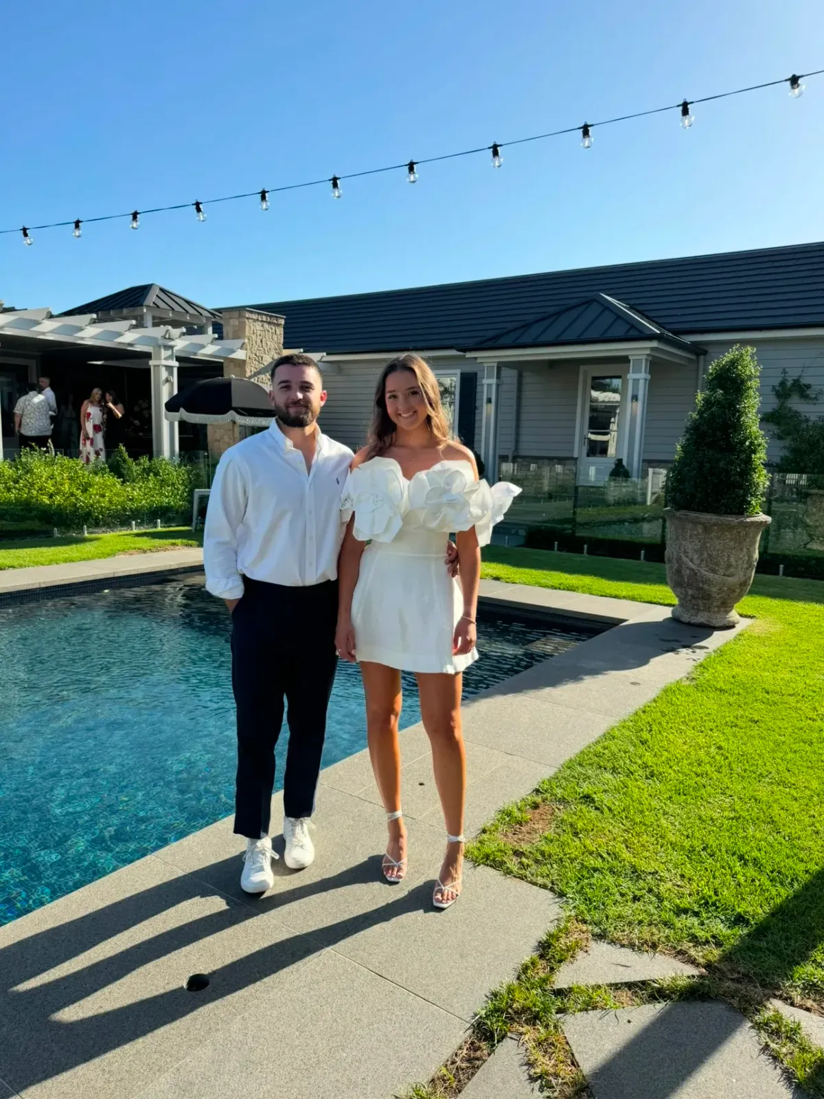 Aje Etta Mini Dress Ivory Size AU 10 - Image 4