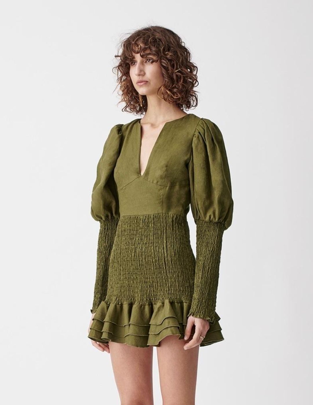 Joslin Studio - Morgan linen mini dress size 6 for rent on The Volte - main image