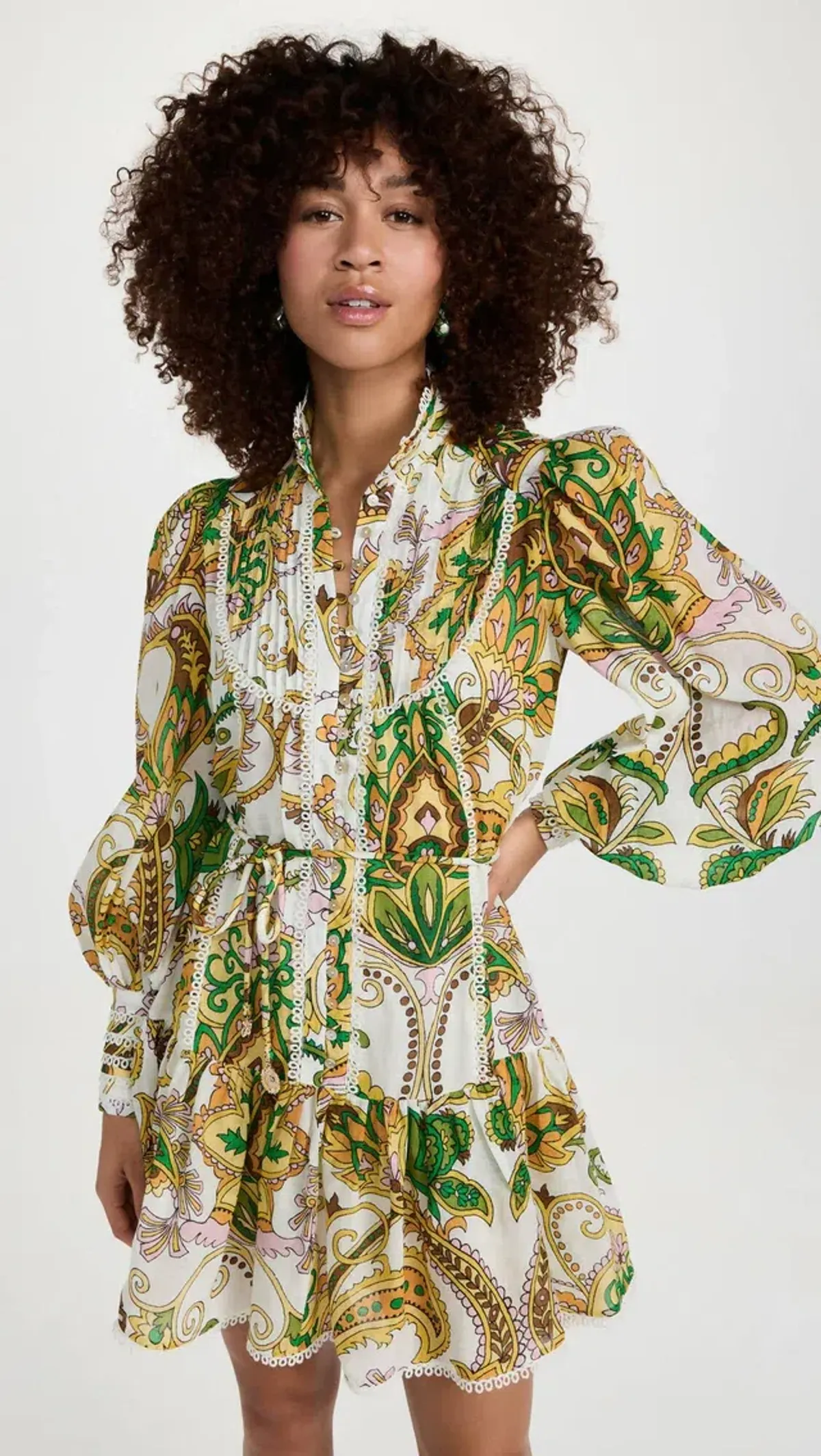 Alemais Octavia Ruffle Mini Dress in Ivory Size AU 6 - Image 4