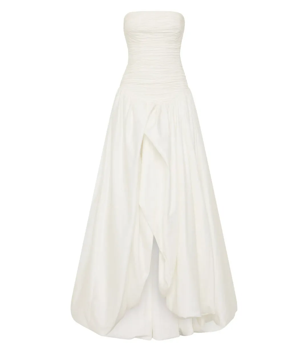 Aje Violette Bubble Hem Maxi Dress in Ivory Size AU 6 for rent on The Volte - main image