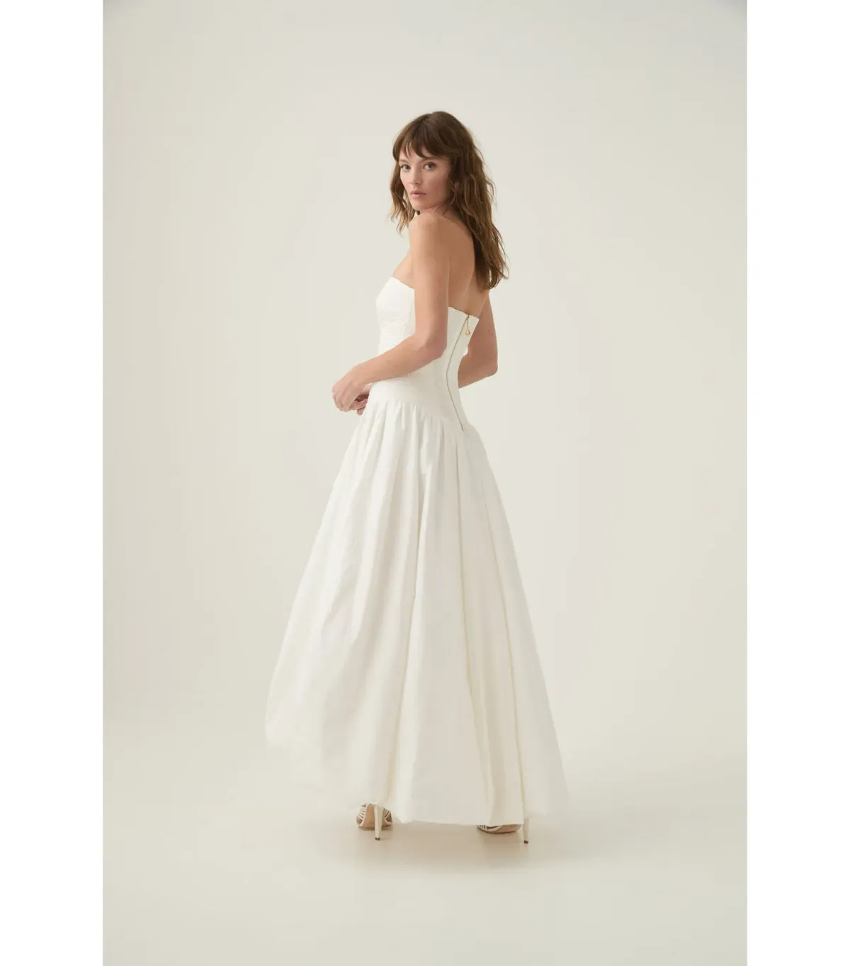 Aje Violette Bubble Hem Maxi Dress in Ivory Size AU 6 - Image 3