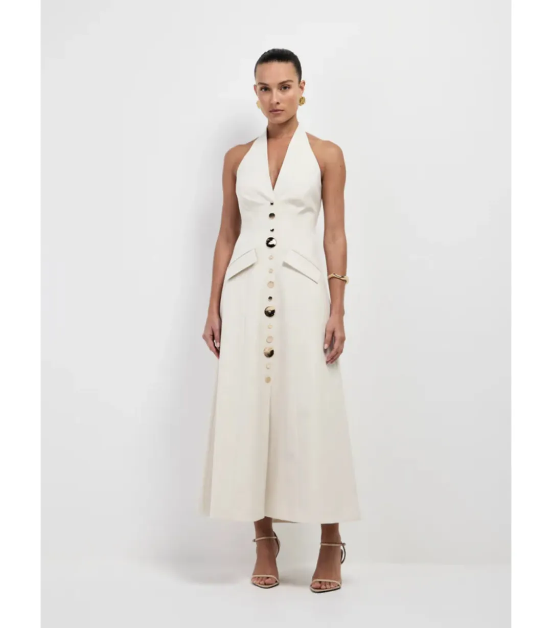 Sheike Shai Maxi Dress Cream Size AU 8 for rent on The Volte - main image