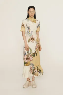 Alemais Oleander Midi Dress Print Size AU 10 for rent on The Volte - image 1
