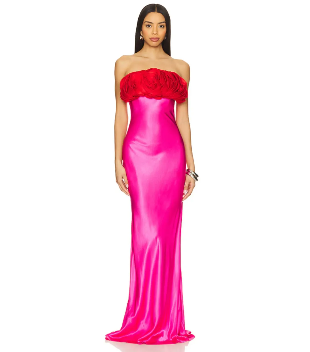Rachel Gilbert Fiorella Gown Pink Size AU 10 for rent on The Volte - main image